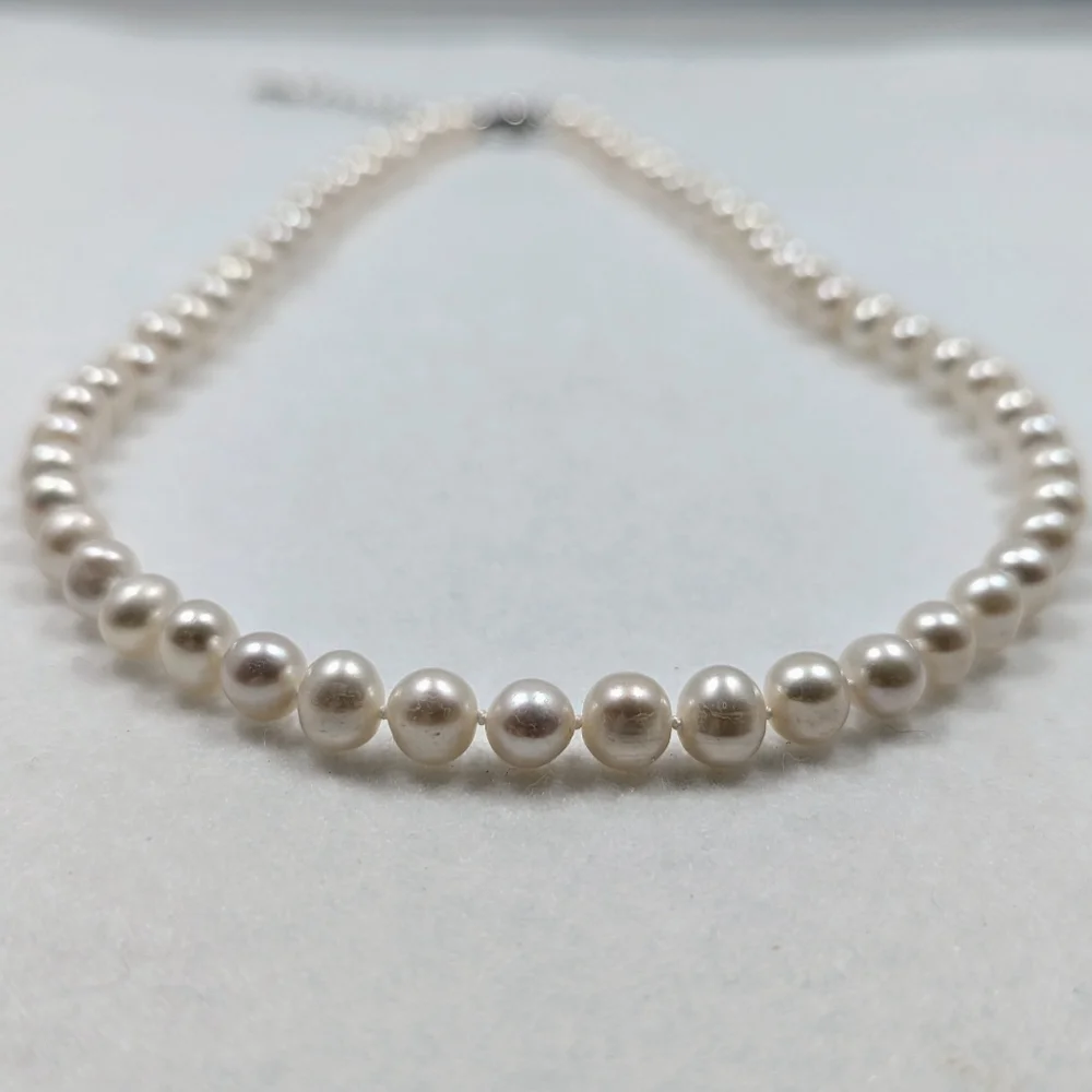 REAL - 7-8mm Pearl Necklace - Picture 3 of 13